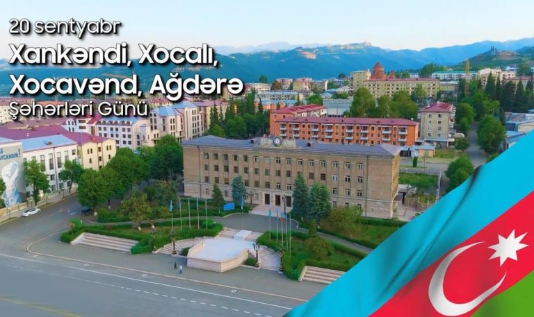Qarabağ şəhərlərində Azərbaycan bayrağı qürurla dalğalanır