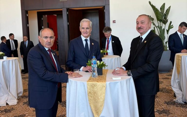 Prezident Misirdə Paşinyanla söhbətləşdi – FOTOLAR