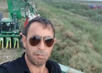 Faciəli şəkildə ölən kombaynçının FOTOSU