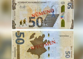 Yenilənmiş 50 manatlıq tədavülə buraxıldı – FOTO