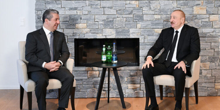 Prezident Davosda onunla görüşdü - FOTOLAR