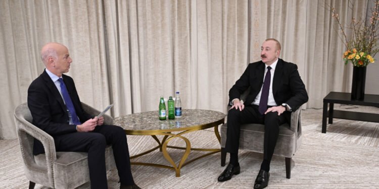 Prezident "France 24" telekanalına müsahibə verdi - FOTOLAR