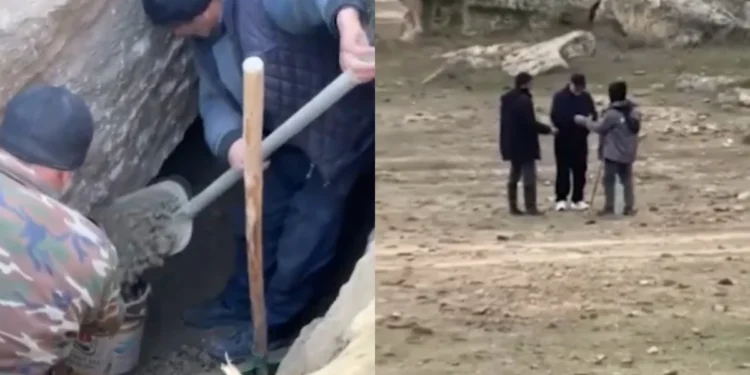 Bakıda tarixi abidələrdə qızıl axtaran dəstə üzvləri ələ keçdilər - VİDEO