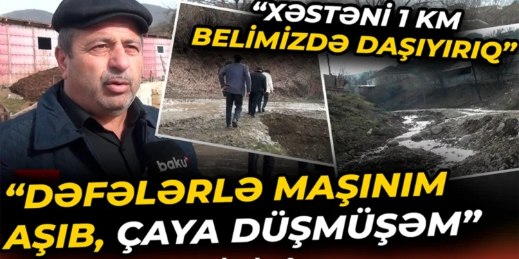 Həyatı iflic olan Quba sakinlərinin şikayəti: "Dəfələrlə maşınım aşıb, çaya düşmüşəm"