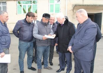 İcra başçısı abadlıq işləri aparılan ərazidə - FOTOLAR