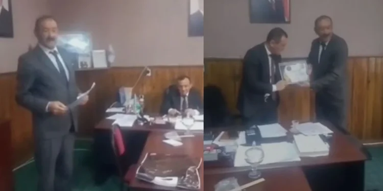 Gədəbəydə məmura müəmmalı mükafat təqdim olundu - VİDEO