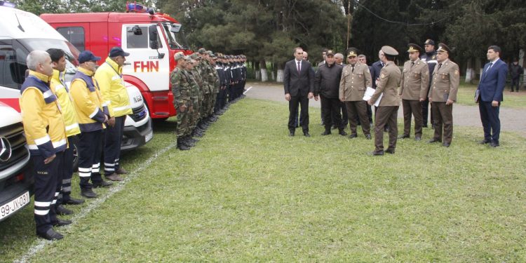 FHN Cəlilabadda mülki müdafiə təlimi keçirdi - FOTOLAR