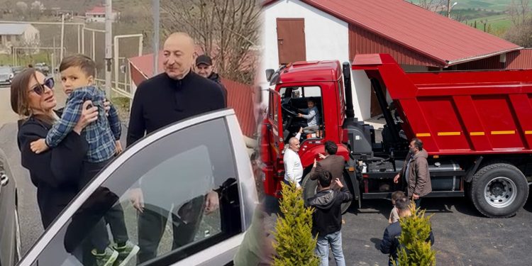 Prezident balaca Ayazın ailəsinə "Kamaz" hədiyyə etdi - VİDEO
