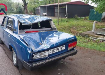 Lənkəranda ağac maşının üstünə aşdı - Gəlin-qaynana yaralandı - FOTOLAR