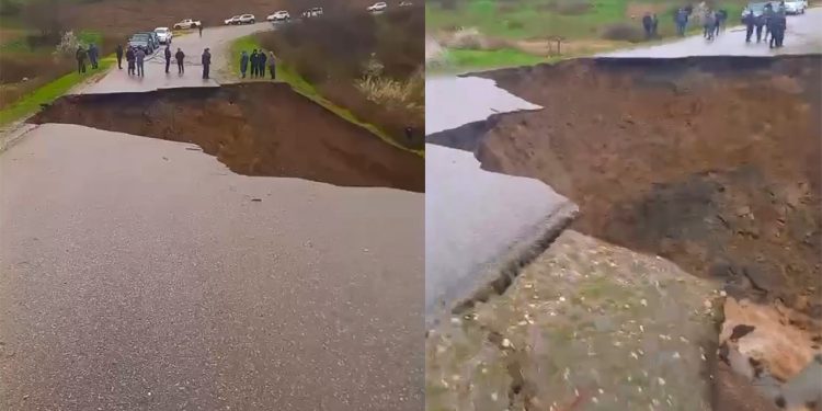 Kəndlərarası yol yararsız hala düşdü - VİDEO