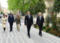 Prezidentlə ailəsi İslam Səfərli küçəsinin açılışında - FOTOLAR