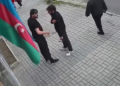 Bayrağa hörmətsizlik etdi, cavabını belə aldı - VİDEO