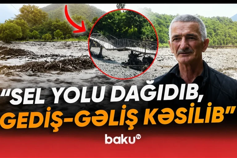 “Kəndə gedən yol dağılıb, gediş-gəliş kəsilib” – Zaqatalada güclü sel FƏSADLAR TÖRƏDİB – VİDEO