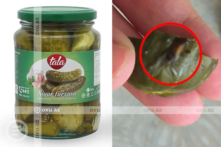 Bakıda supermarketdən turşu aldı: İÇİNDƏN GÖRÜN NƏ ÇIXDI – FOTO